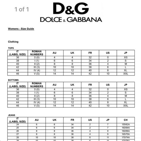 dolce gabbana size conversion chart|dolce gabbana belt size chart.